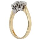 18ct Yellow Gold 0.45ct Brilliant Cut Trilogy Ring