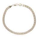 9ct Yellow Gold Double Curb Bracelet 9"