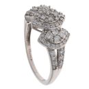 9ct White Gold 1.00ct Diamond Cluster Ring