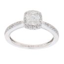 18ct White Gold 0.40ct Brilliant And Pie Cut Diamond Cluster Ring