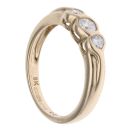 9ct Yellow Gold Cubic Zirconia Trilogy Ring