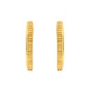 22ct Yellow Gold Hoop with Slash Texture