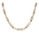14ct Yellow And White Gold Lion Chain 22"