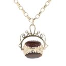 9ct Yellow Gold Fob Pendant And Chain 18"