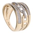 14ct Yellow And White Gold Fancy Cubic Zirconia Ring