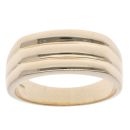 9ct Yellow Gold Linear Patterned Signet Ring