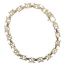 9ct Yellow Gold Flat Byzantine Bracelet 7"