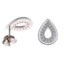 925 Sterling Silver Cubic Zirconia Teardrop Stud Earrings