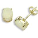 18 Carat Yellow Gold Opal-1.63ct Stud Earrings