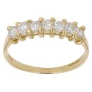 18ct Yellow Gold 0.70ct Brilliant Cut Diamond Half Eternity Ring
