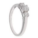 9ct White Gold 0.75ct Brilliant Cut Diamond Trilogy Ring