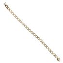 9ct Yellow and White Gold Fancy Bracelet 7.5"