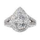 18ct White Gold 1.50ct Diamond Cluster Ring