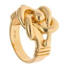 Silver Gold Plated Knot Ring