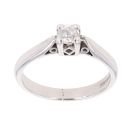 18ct White Gold 0.33ct Brilliant Cut Diamond Solitaire Ring