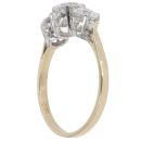 14ct Yellow Gold Cubic Zirconia Three Stone Ring