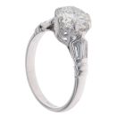 18ct White Gold 2.00ct Brilliant And Baguette Cut Solitaire Ring