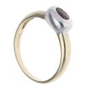 9ct Yellow And White Gold Purple Gemstone Single Stone Ring