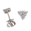 14ct White Gold 0.50ct Brilliant Cut Diamond Cluster Stud Earrings