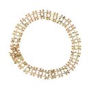 18ct Yellow, White And Rose Gold Fancy Bracelet 7"
