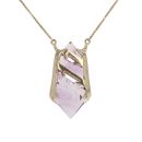 9ct Yellow Gold Amethyst Pendant And Chain 16"