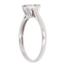 9ct White Gold 0.25ct Brilliant Cut Diamond Cluster Ring