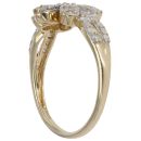 9ct Yellow Gold 0.35ct Brilliant Cut Diamond Cluster Ring
