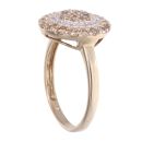 9ct Yellow Gold 0.50ct Champagne and White Diamond Cluster Ring