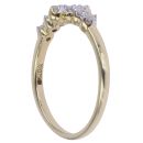 9ct Yellow Gold 0.15ct Brilliant Cut Diamond Cross Ring