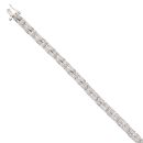 9ct White Gold 2.50ct Diamond Bracelet 6.5"