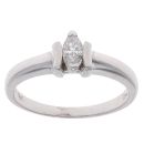 18ct White Gold 0.20ct Marquise Cut Diamond Solitaire Ring