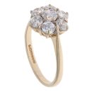 9ct Yellow Gold Cubic Zirconia Cluster Ring
