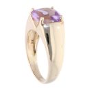 9ct Yellow Gold Amethyst Signet Ring
