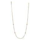 22ct Yellow Gold Rhodium Bead Necklace for Daily Wear