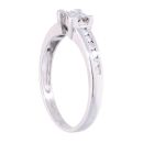 9ct White Gold 0.33ct Princess Cut Diamond Cluster Ring