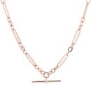 9ct Rose Gold Belcher And Albert T-Bar Chain 18"