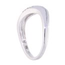 9ct White Gold Diamond Scrolling Ring