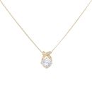 18ct Yellow Gold Cubic Zirconia Pendant and Chain 18"