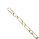 9ct Yellow Gold Figaro Bracelet 7.5"