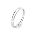 18ct White Gold 2.5mm Traditional Court Wedding Band