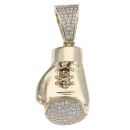 9ct Yellow Gold Cubic Zirconia Boxing Glove Pendant