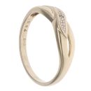 9ct Yellow Gold 0.01ct Diamond Crossover Ring