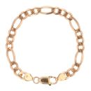 9ct Yellow Gold Figaro Bracelet 7"