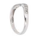 18ct White Gold 0.25ct Brilliant Cut Diamond Wishbone Ring