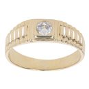 9ct Yellow Gold 0.35ct Diamond Signet Ring