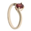 9ct Yellow Gold Garnet Single Stone Twist Ring