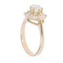 18ct Yellow Gold 1.50ct Brilliant And Baguette Cut Diamond Cluster Ring