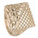 14ct Yellow Gold Patterned Ring