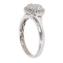 9ct White Gold 0.52ct Brilliant Cut Diamond Cluster Ring