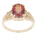 9ct Yellow Gold Sunset Topaz Solitaire Ring